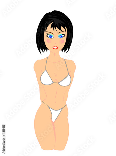 Isolated Bikini Girl