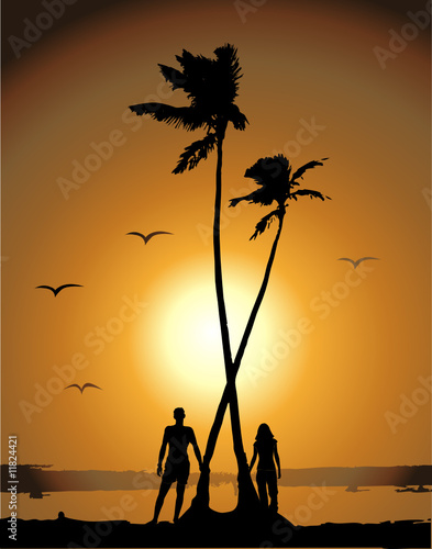 Sunset on the beach