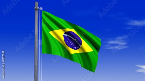 brasilien Fahne mit Alpha-Kanal