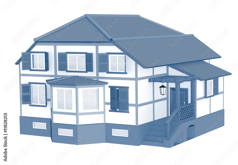 3d model of a house 3d model of a house