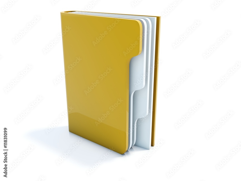 Yellow notebook icon isolated on white Yellow notebook icon isolated on white