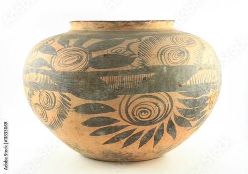 American Indain pottery side view
