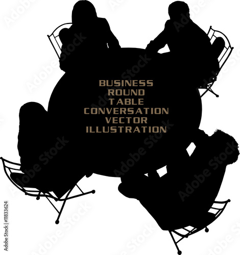 round table business conversation vector