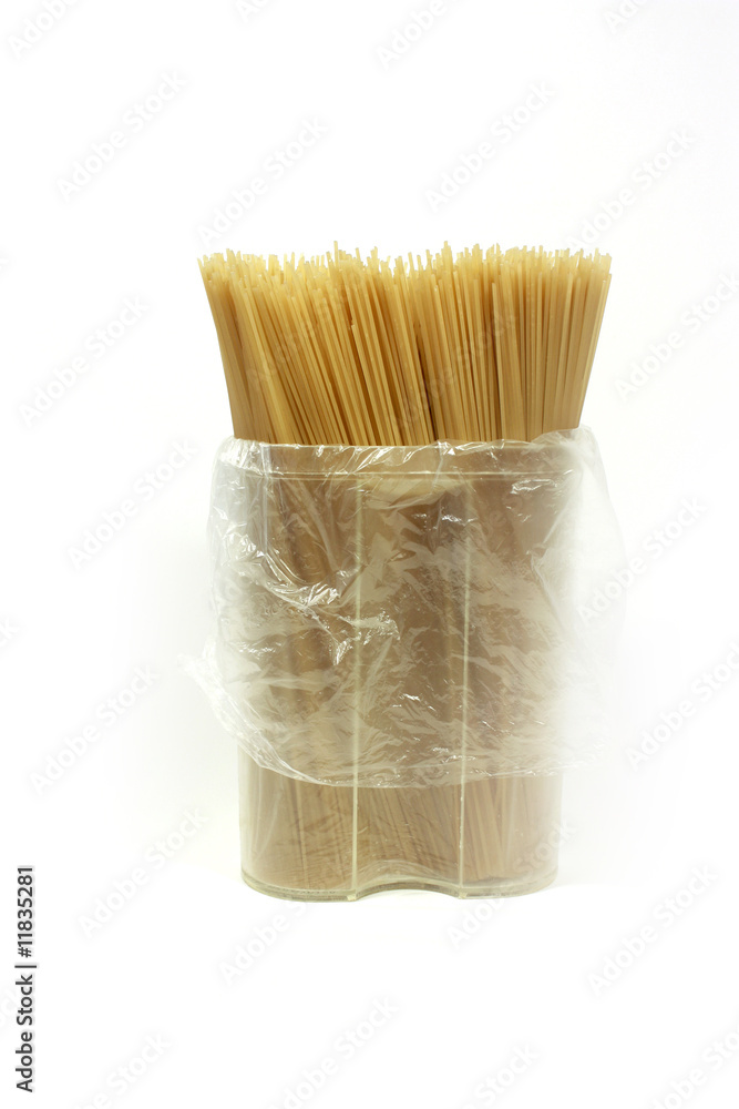 Spagetti on a white background