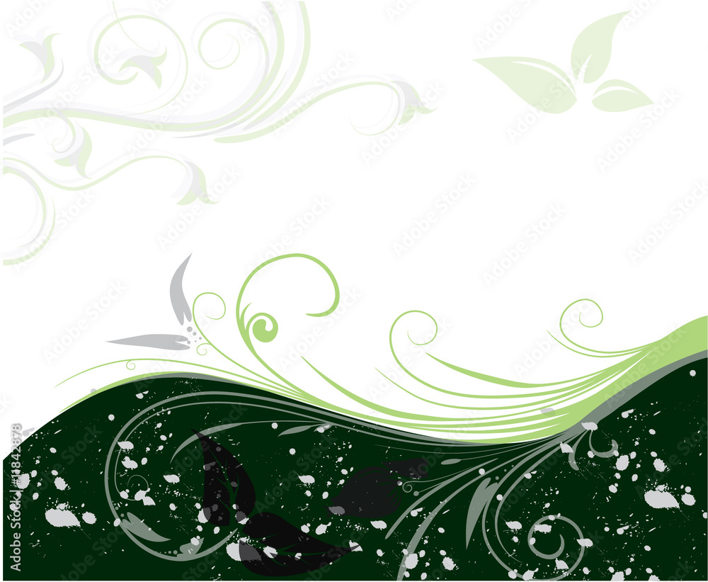 abstract illustration of a floral background with grunge abstract illustration of a floral background with grunge