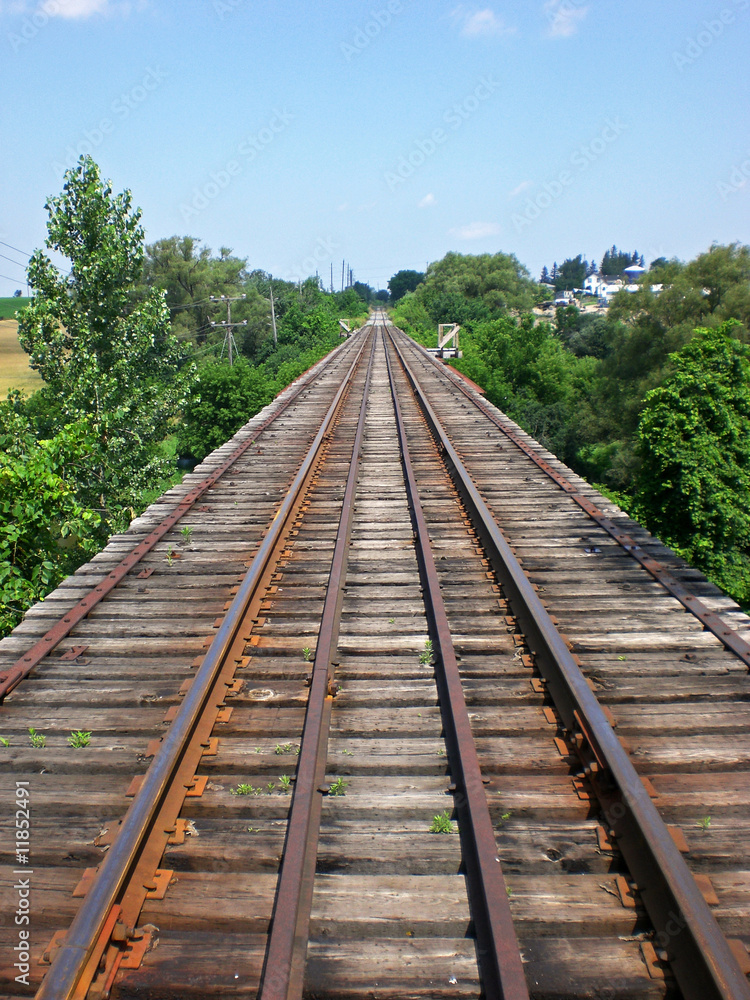 Railroad track vanishing point