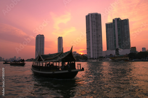 Bangkok at sunset.