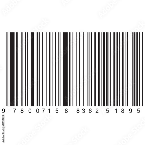 realistic barcode vector , easily editable