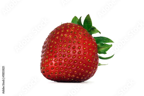 Fresh juicy strawberry isolated on white background