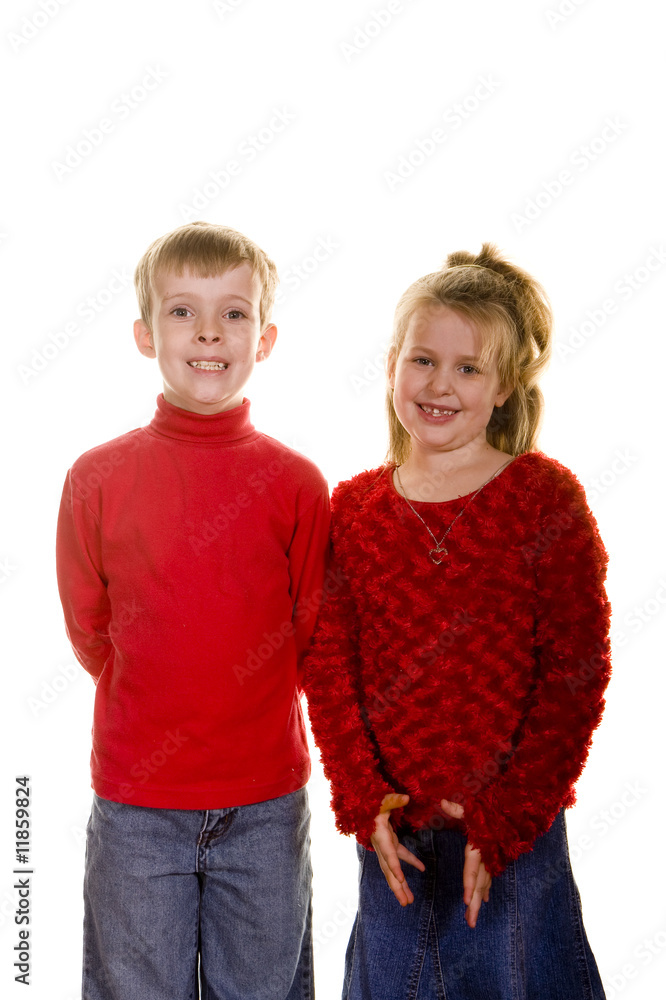 Boy and Girl Grinning