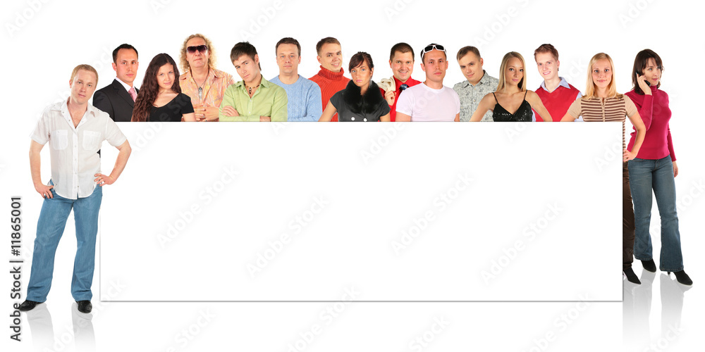 standing people group with board for text, collge standing people group with board for text, collge