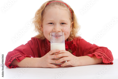 Girl with a milk glass