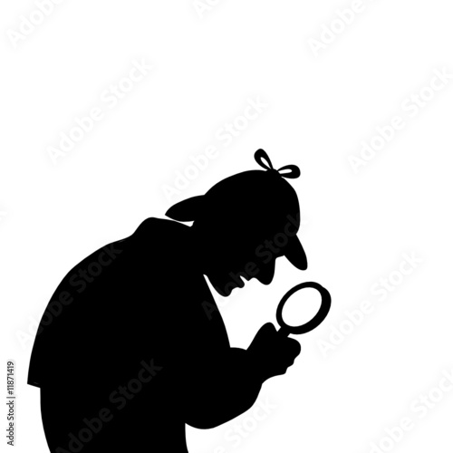Detektiv mit der Lupe, Silhouette