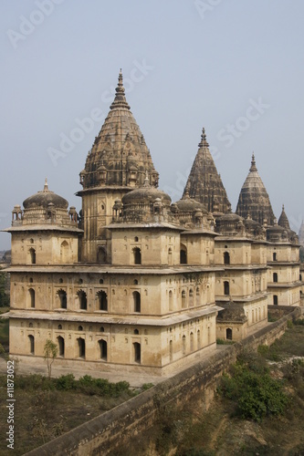 Royal tombs (Chhattris) of former rulers of Orchha, India.