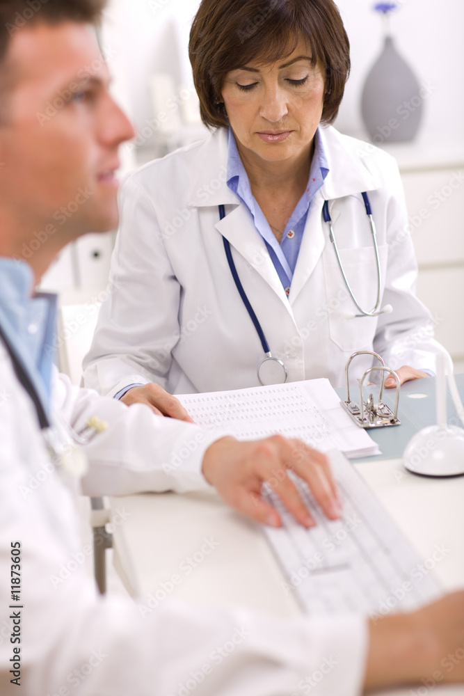 Doctors working at office Doctors working at office