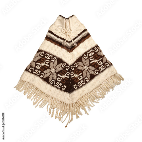 Tela Mexican knitted poncho