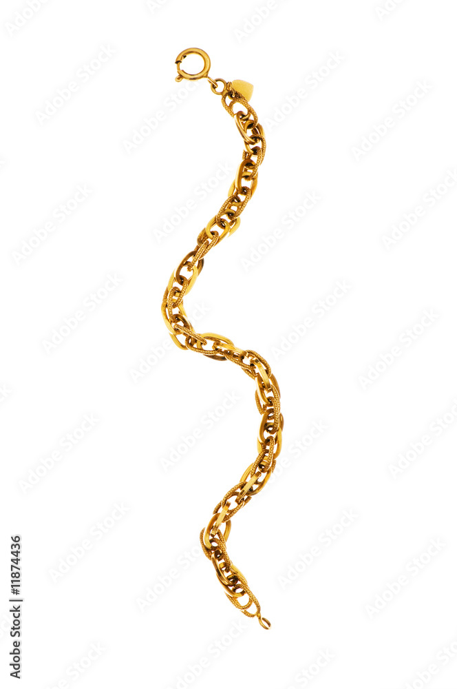 Golden chain isolated on the white background Golden chain isolated on the white background