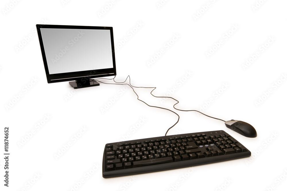 Personal computer isolated on the white background Personal computer isolated on the white background