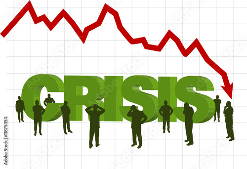 Illustration for the concept of recession in world economy