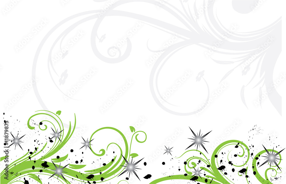 abstract illustration with floral and lots of leaves abstract illustration with floral and lots of leaves