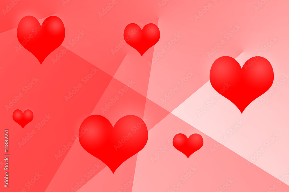 Vector. Heart ornament background