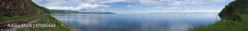 Panoramic photo of lake Baikal