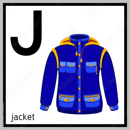 jacket and english letter "J"