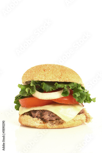Burger isolated on white