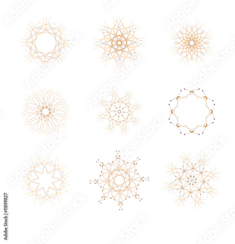 abstract floral and ornamental elements