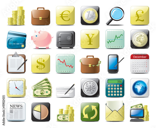 financial web icons
