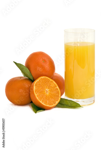 Orangen mit Orangensaft
