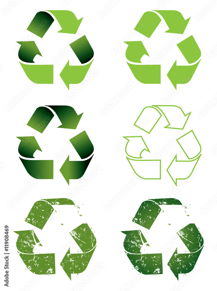 Fototapeta premium Recycle symbol set