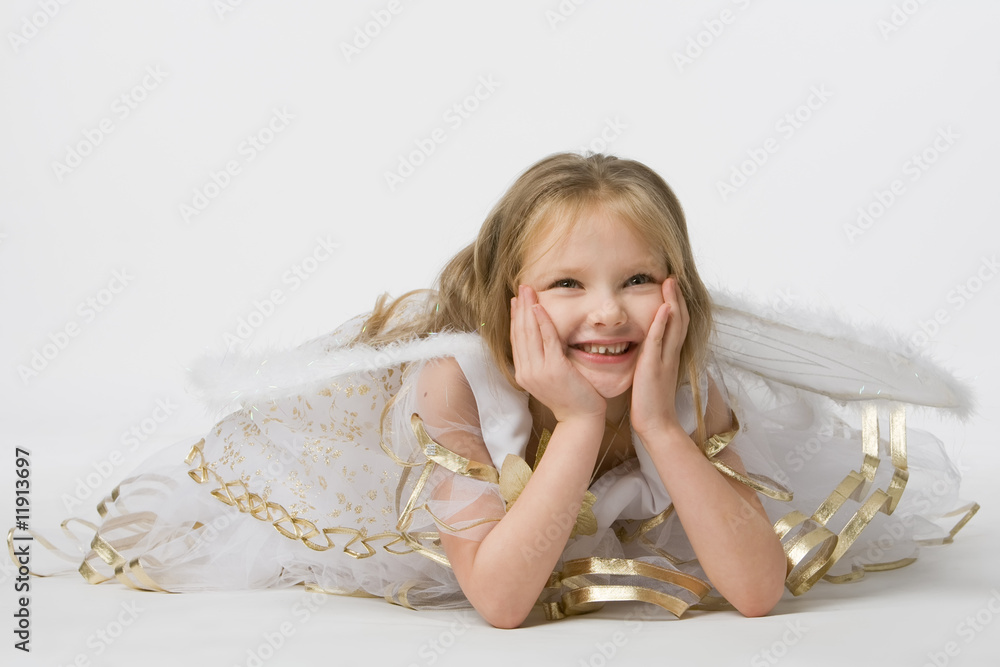 beautiful girl in suit butterfly lie on the floor beautiful girl in suit butterfly lie on the floor