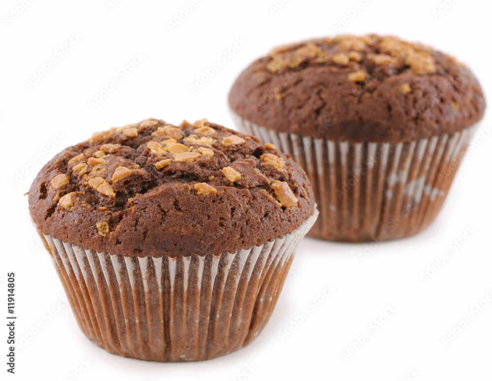 muffins topped with nuts