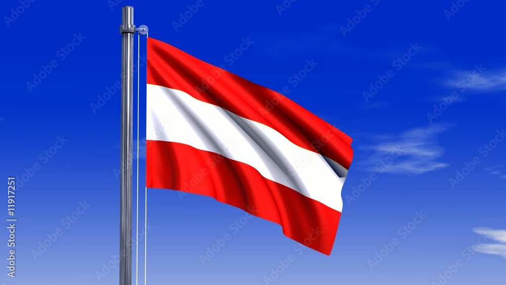 Österreich Fahne mit Alpha-Kanal