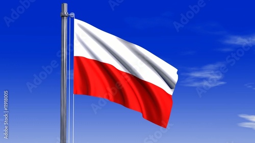 Polen Fahne mit Alpha-Kanal