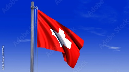 Schweiz Fahne mit Alpha-Kanal