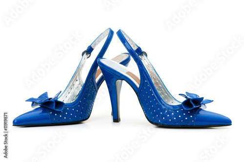 Woman shoes isolated on the white background