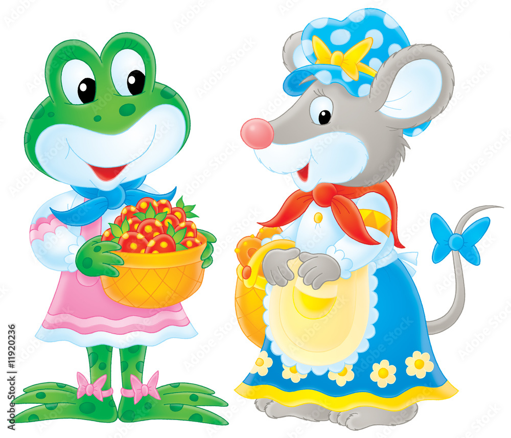 Obraz premium Frog and mouse