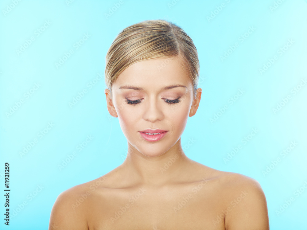 Portrait of beautiful young blond woman, isolated Portrait of beautiful young blond woman, isolated