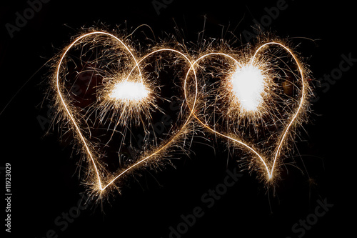 Obraz na płótnie Sparkling Hearts w salonie