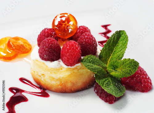 Ricotta Cheese Cake with Raspberry