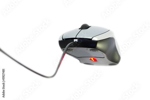 Stylish laptop optical wheel mouse in the air