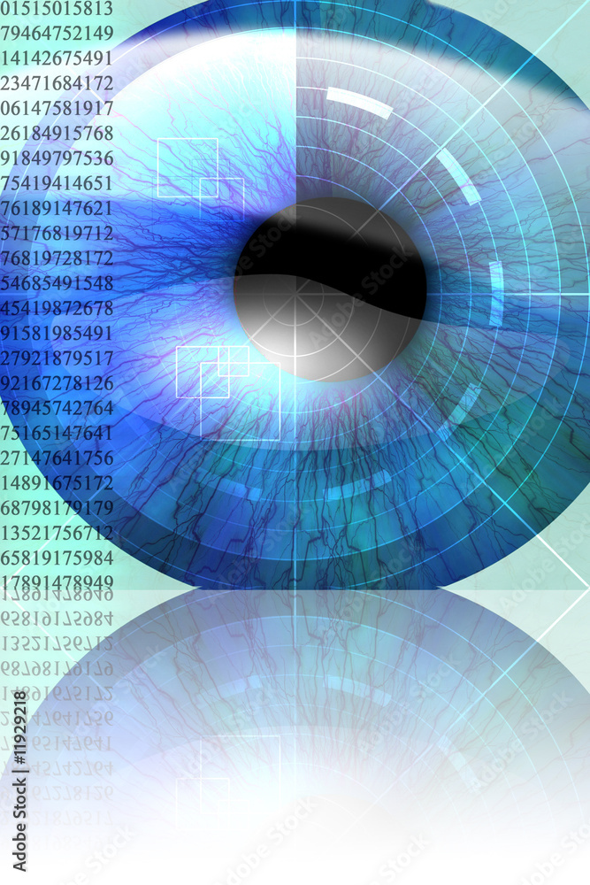 Fototapeta premium Eye being scanned
