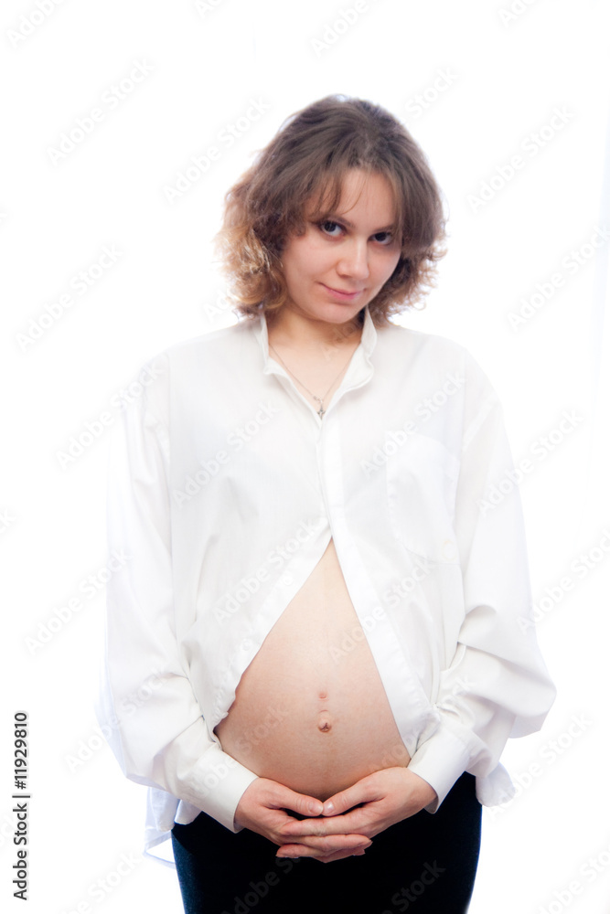 portrait of beautiful pregnancy woman.