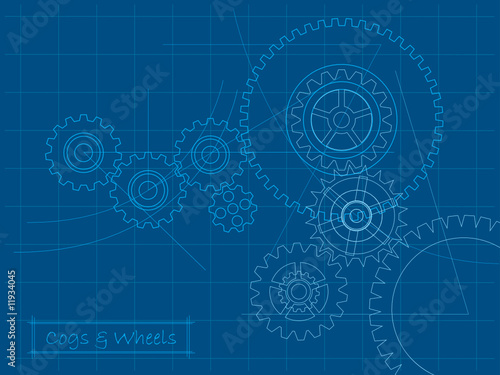 Cogs blueprint (layered for easy editing)