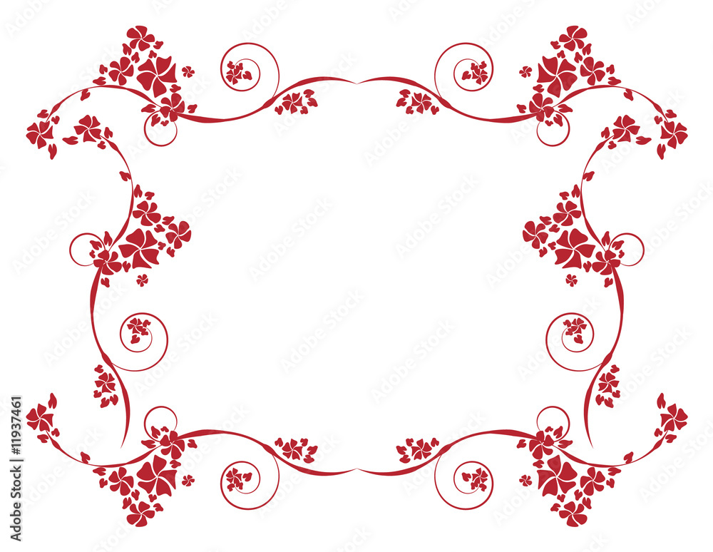 abstract frame with floral and lots of leaves abstract frame with floral and lots of leaves