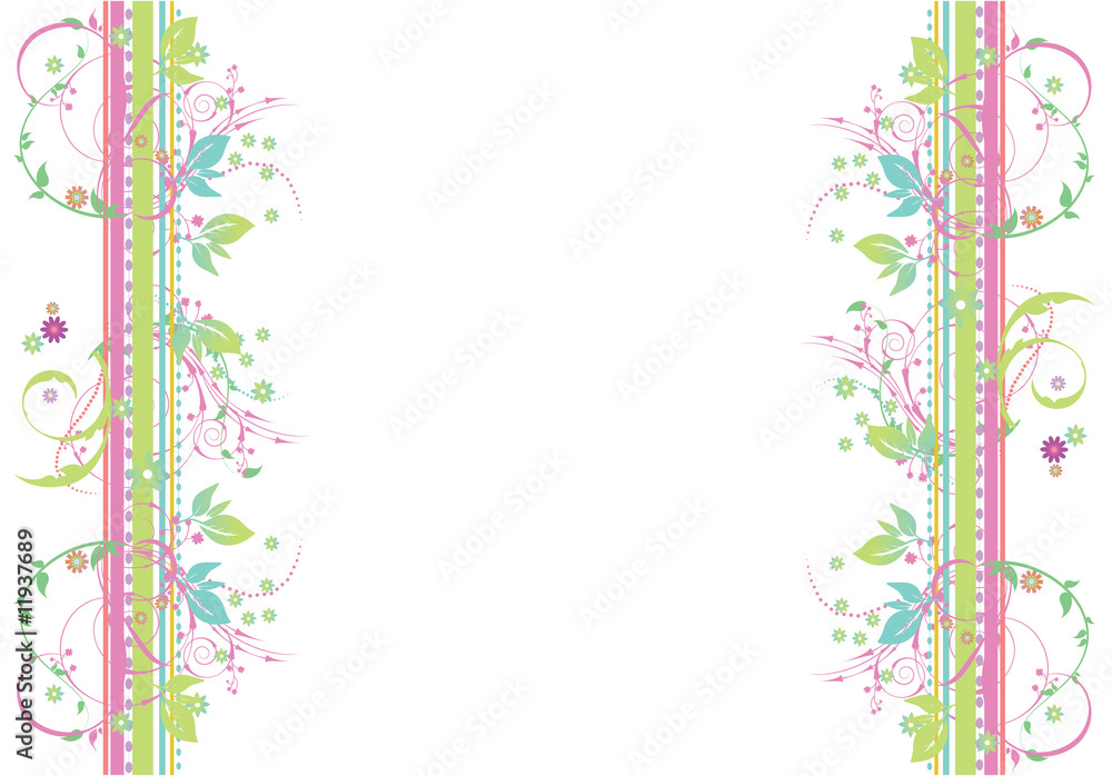 Fototapeta premium abstract illustration with floral and lots of leaves