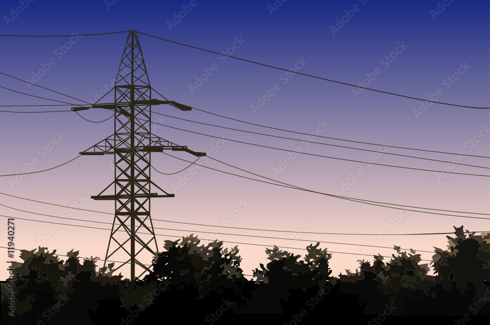 Fototapeta premium Powerlines