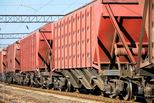 The train with cars for dry cargo